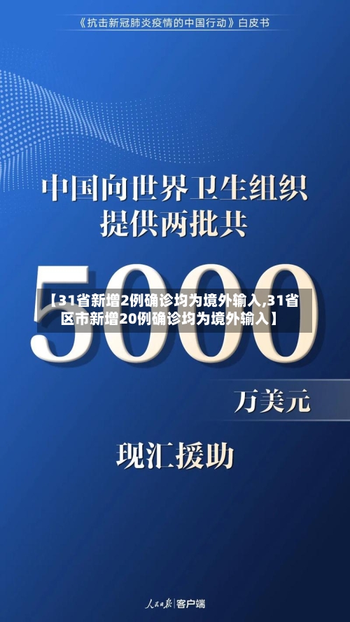 【31省新增2例确诊均为境外输入,31省区市新增20例确诊均为境外输入】