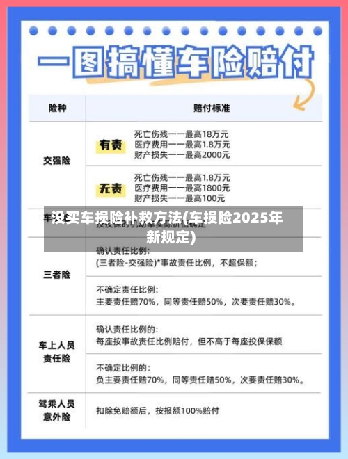 没买车损险补救方法(车损险2025年新规定)