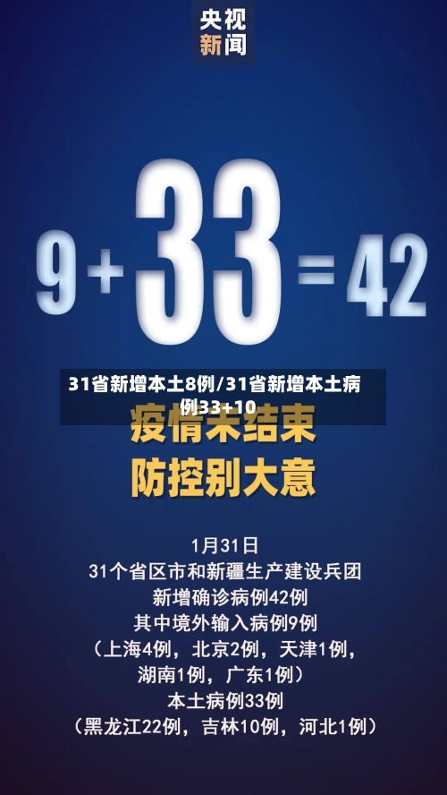 31省新增本土8例/31省新增本土病例33+10