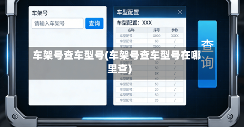 车架号查车型号(车架号查车型号在哪里查)