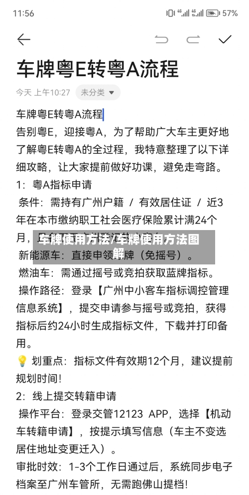 车牌使用方法/车牌使用方法图解