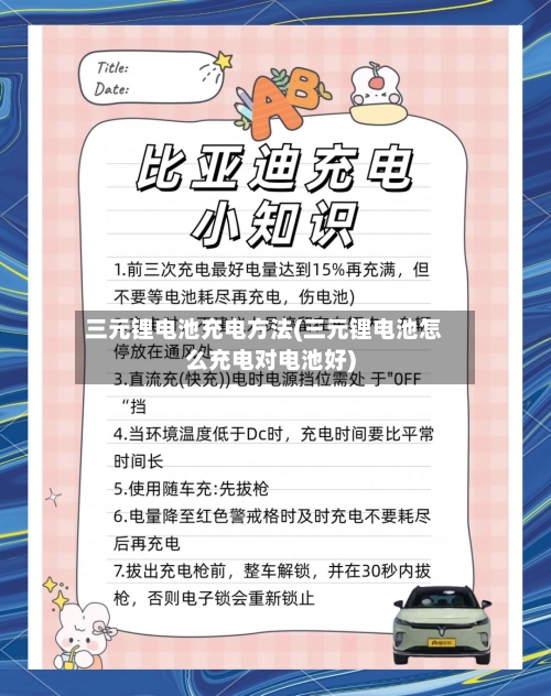 三元锂电池充电方法(三元锂电池怎么充电对电池好)