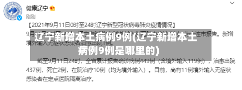 辽宁新增本土病例9例(辽宁新增本土病例9例是哪里的)