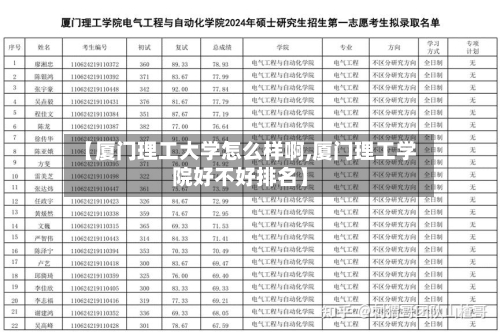 【厦门理工大学怎么样啊,厦门理工学院好不好排名】-第2张图片