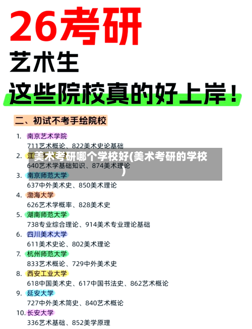 美术考研哪个学校好(美术考研的学校)