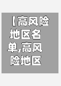 【高风险地区名单,高风险地区分布】