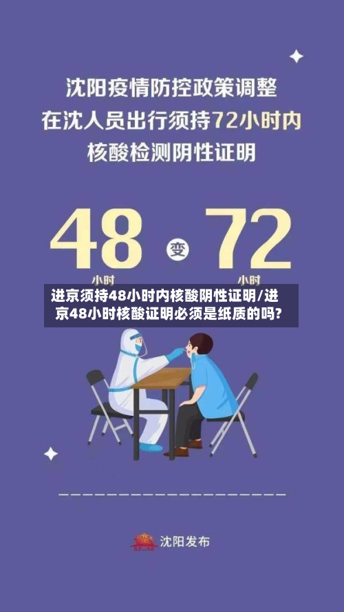 进京须持48小时内核酸阴性证明/进京48小时核酸证明必须是纸质的吗?