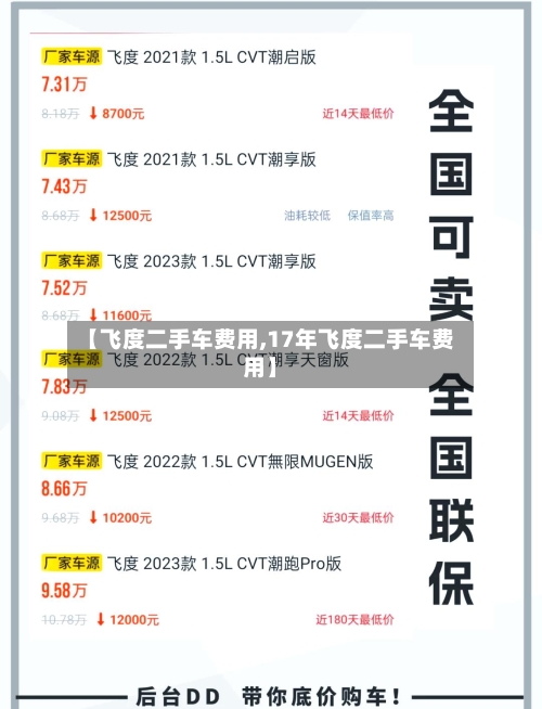 【飞度二手车费用,17年飞度二手车费用】-第3张图片