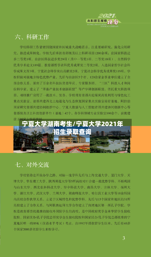 宁夏大学湖南考生/宁夏大学2021年招生录取查询-第3张图片