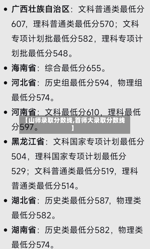 【山师录取分数线,首师大录取分数线】